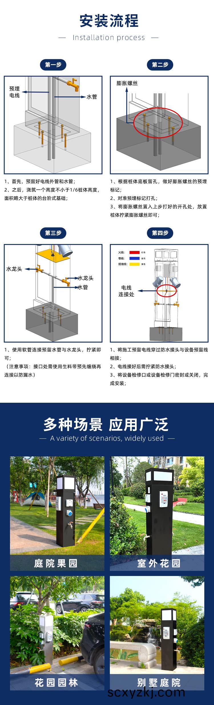 房車營(ying)地水電樁(zhuang)